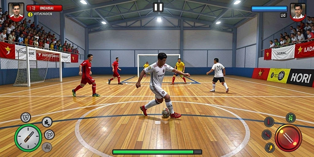 Tampilan awal game dengan karakter utama yang menonjol.