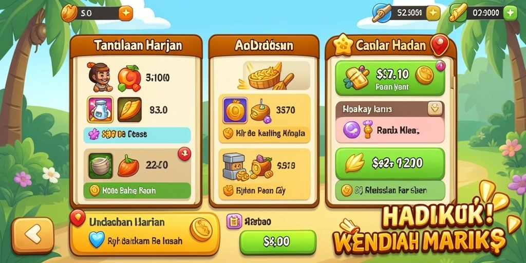 Tangkapan layar menampilkan antarmuka permainan yang menarik.
