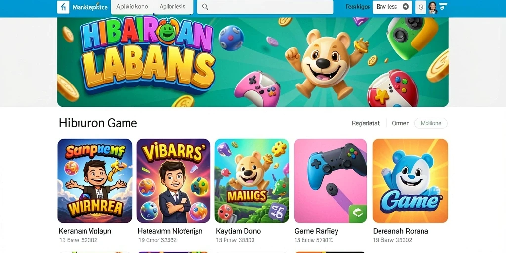 Tampilan awal game dengan karakter yang menarik.