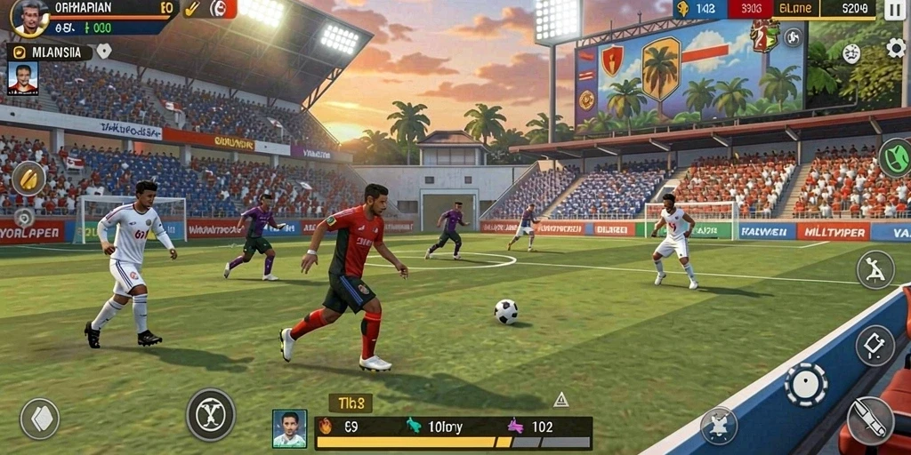 Screenshot menampilkan karakter utama dalam aksi.