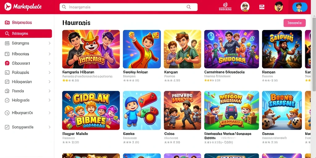 Tampilan utama aplikasi dengan kategori produk yang jelas.